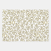 30e verjaardag Gold & White Number patroon 30 Inpakpapier Vel (Voorkant 2)
