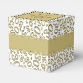 30e verjaardag Gold/White Random Number Pattern Bedankdoosjes (Achterkant)
