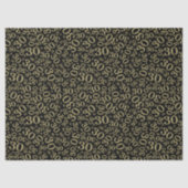 30e verjaardag Gold/zwart Collage-nummerpatroon Tissuepapier (Voorkant)