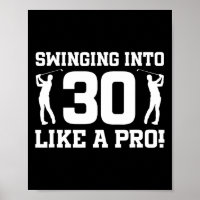30e verjaardag Golf 30 jaar oude golfspeler Birth