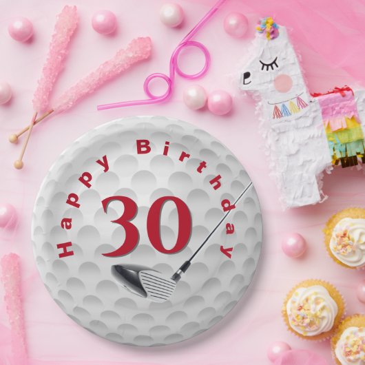 30e verjaardag Golf Ball Design Bord (Feest)