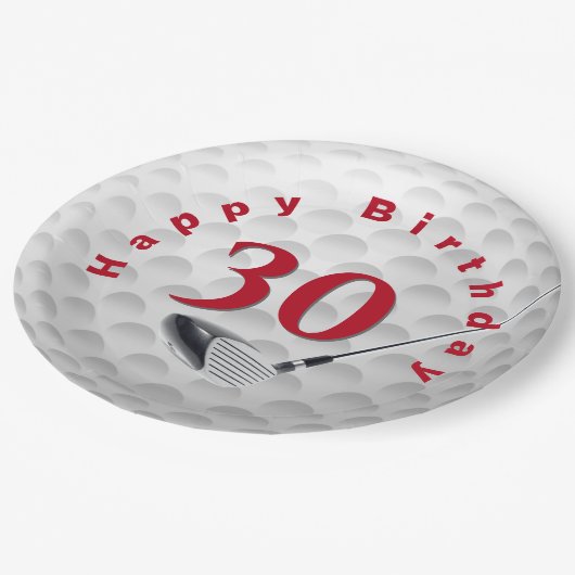 30e verjaardag Golf Ball Design Bord (Gekanteld)