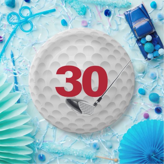 30e verjaardag Golf Ball Design Bord (Feest)
