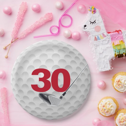30e verjaardag Golf Ball Design Bord (Feest)
