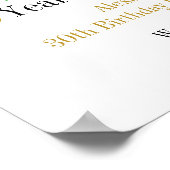 30e verjaardag Golf Cheers Beers Party Welkom Poster (Hoek)