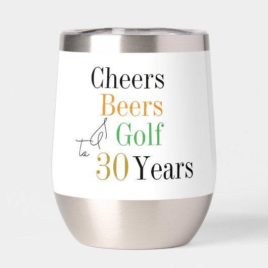 30e verjaardag Golf Party Cheers Bieren (Achterkant)