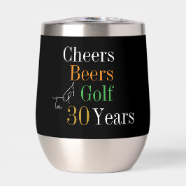 30e verjaardag Golf Party Cheers Bieren Zwart Goud
