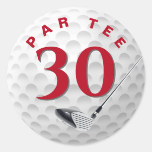 30e verjaardag golfbal Classic ronde Sticker
