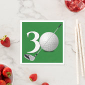 30e verjaardag golfbal en club servet (Insitu)