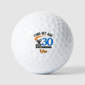 30e verjaardag golfballen 30 jaar grappig cadeau b (Voorkant)