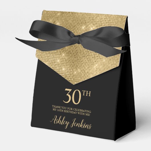 30e Verjaardag Gouden Bedank Doosje (Voorkant Zijde)