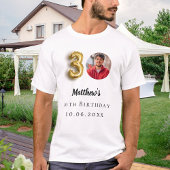 30e verjaardag gouden foto t-shirt