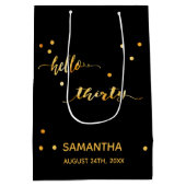 30e verjaardag gouden hallo dertig medium cadeauzakje (Achterkant)