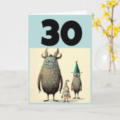 30E VERJAARDAG GRAPPIG WENSKAART KAART (Gele Bloem)