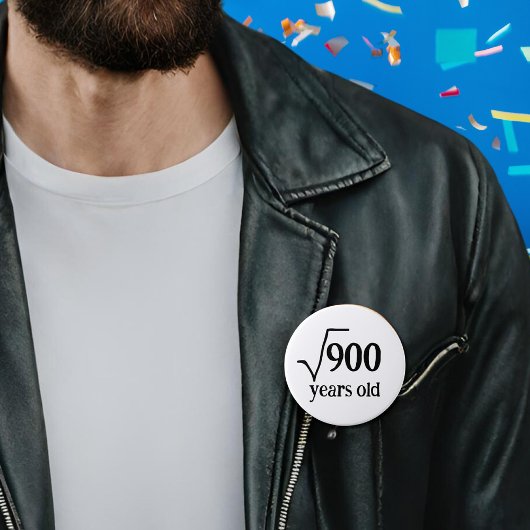 30e verjaardag grappige dertigste wiskunde vierkan ronde button 7,6 cm