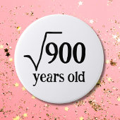 30e verjaardag grappige dertigste wiskunde vierkan ronde button 7,6 cm