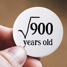 30e verjaardag grappige dertigste wiskunde vierkan ronde button 7,6 cm
