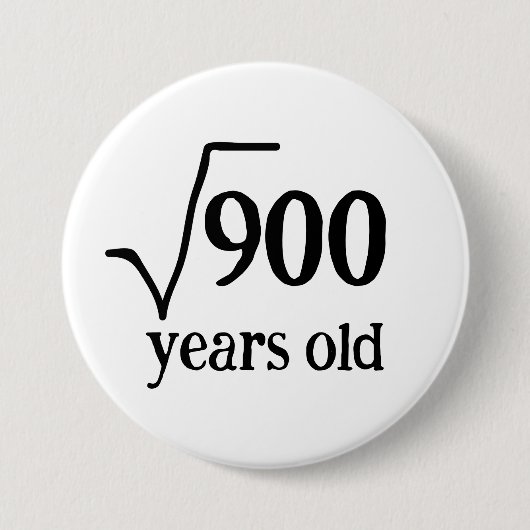 30e verjaardag grappige dertigste wiskunde vierkan ronde button 7,6 cm (Voorkant)