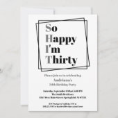 30e verjaardag grappigheid, zo blij dat ik 30 ben kaart (Voorkant)
