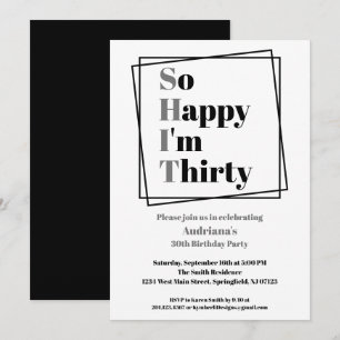 30e verjaardag grappigheid, zo blij dat ik 30 ben kaart