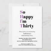 30e verjaardag grappigheid, zo blij dat ik 30 ben kaart (Voorkant)