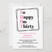 30e verjaardag grappigheid, zo blij dat ik 30 ben kaart (Voorkant)