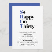 30e verjaardag grappigheid, zo blij dat ik 30 ben kaart (Voorkant / Achterkant)