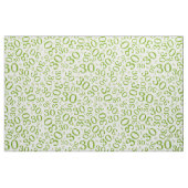 30e verjaardag Groen/wit Random Number Pattern Stof (Fat Quarter)