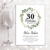 30e verjaardag - Groene olievlek met eucalyptus Kaart