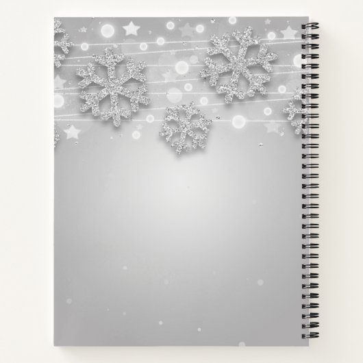 30e verjaardag Guestbook Silver Winter Notitieboek (Achterkant)