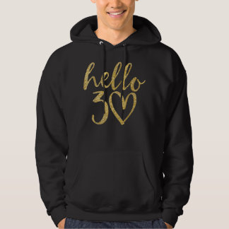 30e verjaardag Hallo Dertig vierkante cadeautjes Hoodie