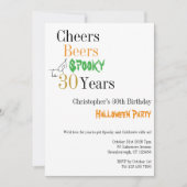 30e verjaardag Halloween Cheers Spooky Party Kaart (Voorkant)