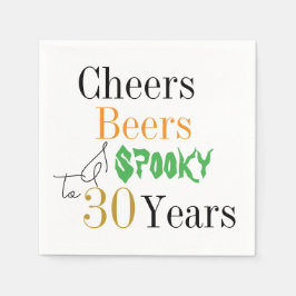 30e verjaardag Halloween Cheers Spooky Party Servet
