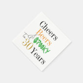 30e verjaardag Halloween Cheers Spooky Party Servet (Hoek)