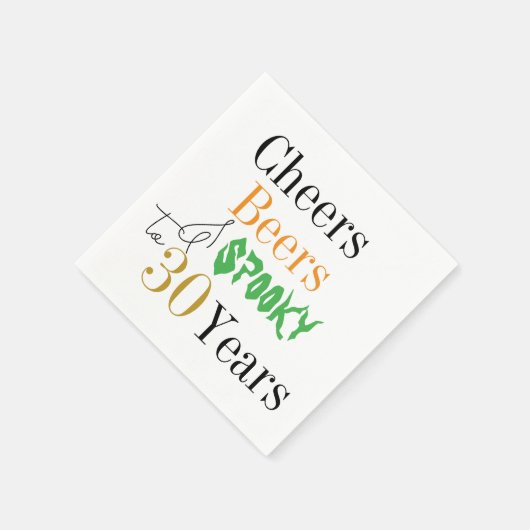 30e verjaardag Halloween Cheers Spooky Party Servet (Hoek)