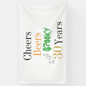 30e verjaardag Halloween Cheers Spooky Party Spandoek (Verticaal)
