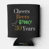 30e verjaardag Halloween Spooky Cheers Beers Party Blikjeskoeler (Achterkant)