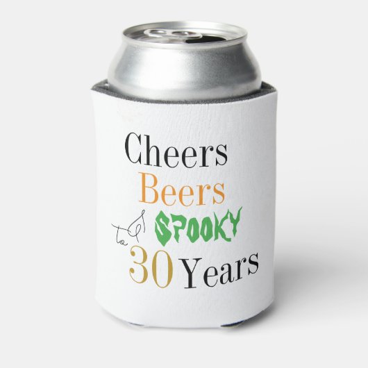 30e verjaardag Halloween Spooky Cheers Party Favor Blikjeskoeler (Blikje Achterkant)