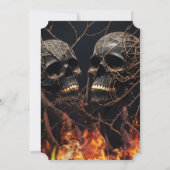 30e verjaardag Halloween Zwart Gouden Schedel Mode Kaart (Achterkant)