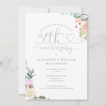 30e verjaardag Hart Script Bloemendecor