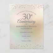 30e verjaardag Harten Confetti Save the Date  Aankondigingskaart (Voorkant)