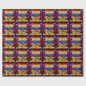 30e verjaardag: Heatpatroon liefhebbend, regenboog Cadeaupapier (Vlak)