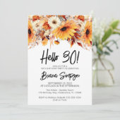 30e Verjaardag Herfst Floral Kaart (Staand voorkant)