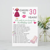 30e verjaardag Hoe goed ken je de verjaardag? (Staand voorkant)