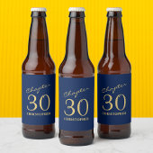 30e verjaardag hoofdstuk 30 blauw goud bier etiket