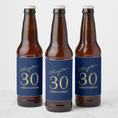 30e verjaardag hoofdstuk 30 blauw goud bier etiket (Flessen)