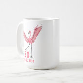 30e verjaardag humor zo heet flamingo koffiemok (Voorkant links)
