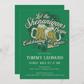 30e verjaardag Iers St.Patrick's Day Bier Kaart (Voorkant / Achterkant)