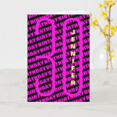 30e verjaardag in Hot Pink en Yellow Kaart (Gele Bloem)