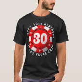 30e verjaardag in Las Vegas 2020 Poker Chip Premiu T-shirt (Voorkant)